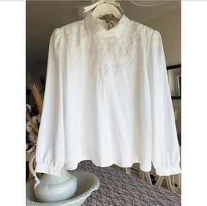 Vintage white silk blouse